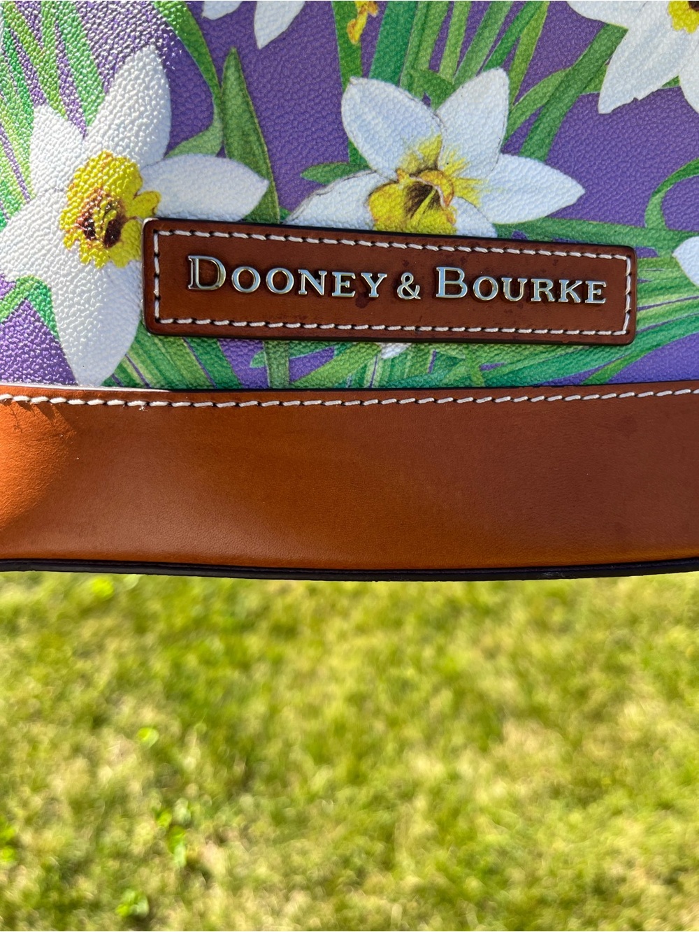Dooney & Bourke Purple Daffodil Drawstring Bucket Bag - Picture 4 of 15